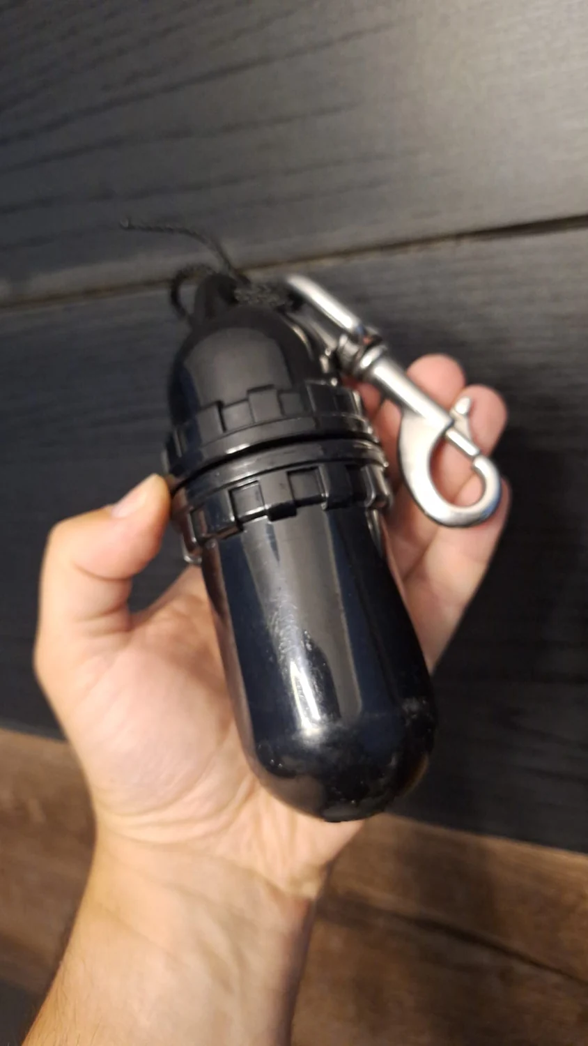 My compact waterproof key case used for diving