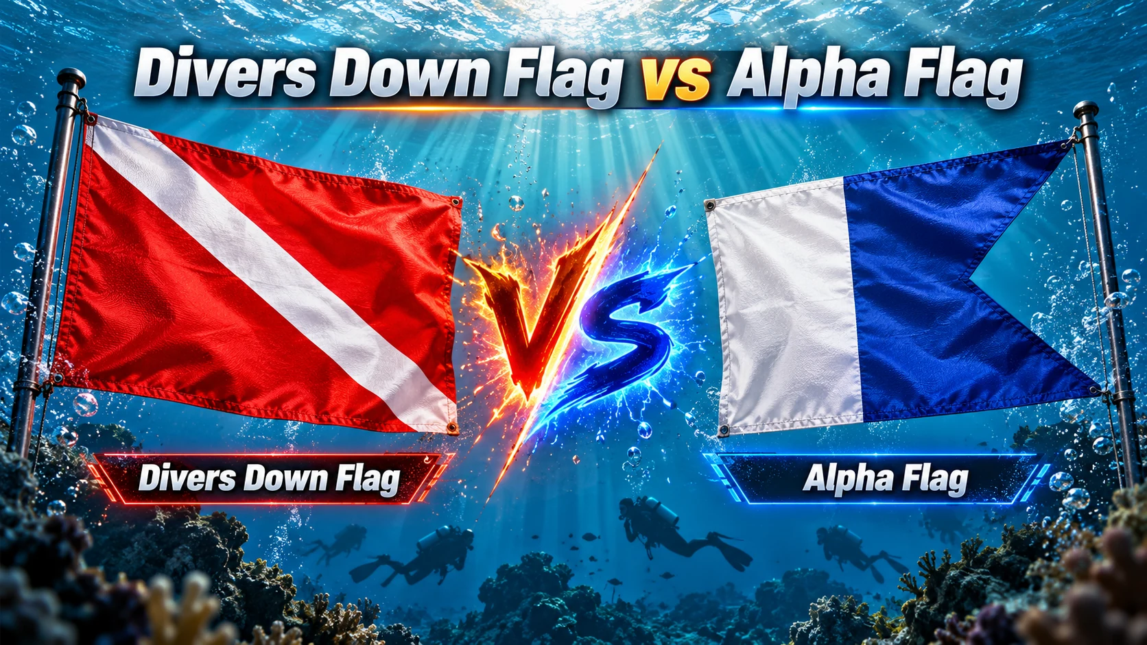 Divers Down Flag vs Alpha Flag: Same Warning, Different Language